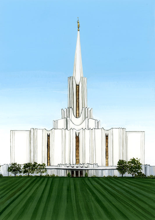 Jordan River Temple - Original Painting